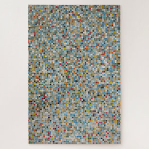 Vierkant mozaïekpatroon met meerdere kleuren en te legpuzzel