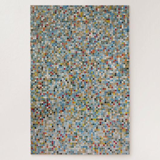 Vierkant mozaïekpatroon met meerdere kleuren en te legpuzzel (Verticaal)