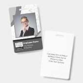Vierkant of Cirkel Stijl Logo Personeels-ID Badge (Voor- en achterkant)