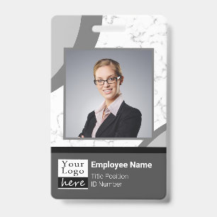 Vierkant of Cirkel Stijl Logo Personeels-ID Badge