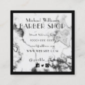 Vierkant omhuld elegant barbres vierkante visitekaartje (Achterkant)