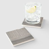 Vierkant onderzetter van betonnen kolomstructuur (Zijkant)