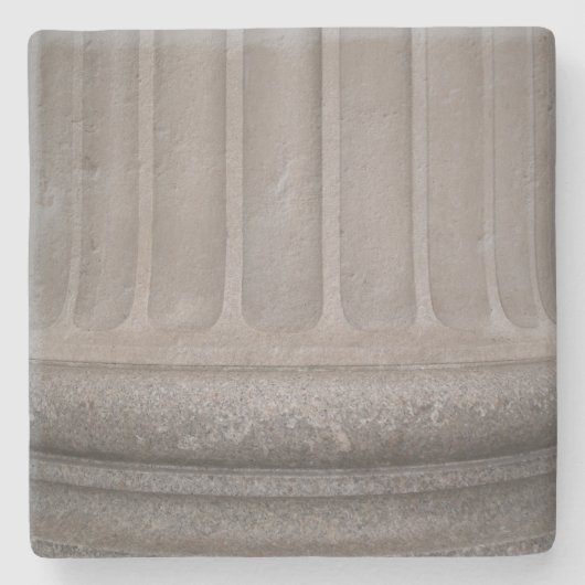 Vierkant onderzetter van betonnen kolomstructuur (Voorkant)