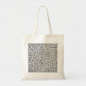 Vierkant ontwerp met stippenpatroon tote bag (Voorkant)