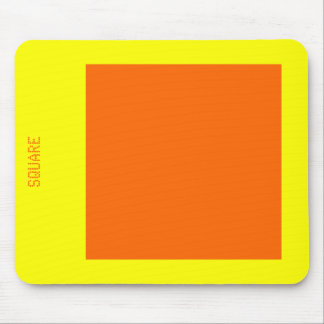 Vierkant - Oranje en geel Muismat