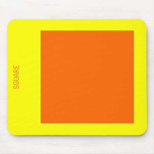 Vierkant - Oranje en geel Muismat (Voorkant)