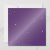 Vierkant Paars Glinsterend Spinneweb Halloween Fee Kaart (Achterkant)