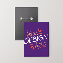 Vierkant paars grafisch element met speels oranje button