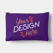 Vierkant paars grafisch element met speels oranje etui (Voorkant)