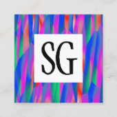 Vierkant paneel - Initialen - 011116(1) Vierkante Visitekaartje (Voorkant)