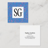 Vierkant paneel - Initialen - 080716(1) Vierkante Visitekaartje (Voorkant / Achterkant)