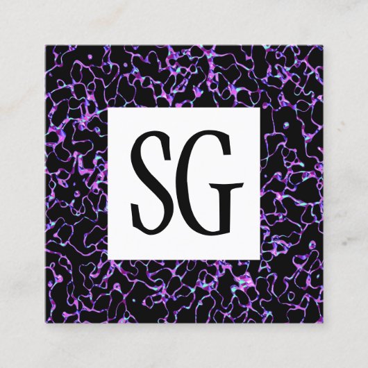 Vierkant paneel - Initialen - 080716(3) Vierkante Visitekaartje (Voorkant)