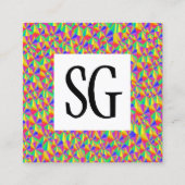 Vierkant paneel - Initialen - 080716(7) Vierkante Visitekaartje (Voorkant)