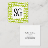 Vierkant paneel - Initialen - 080716(8) Vierkante Visitekaartje (Voorkant / Achterkant)