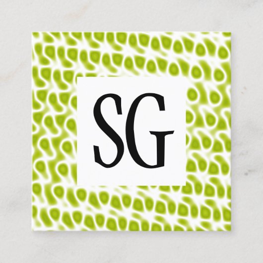 Vierkant paneel - Initialen - 080716(8) Vierkante Visitekaartje (Voorkant)