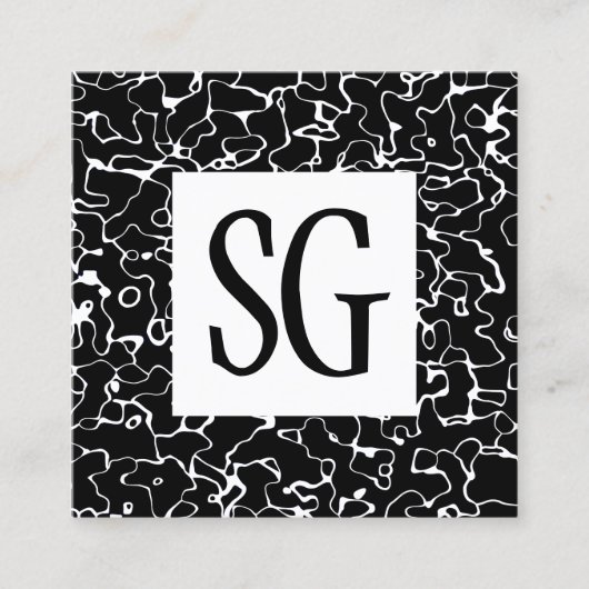 Vierkant paneel - Initialen - 080716(9) Vierkante Visitekaartje (Voorkant)