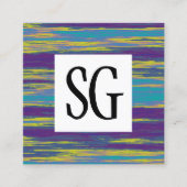 Vierkant paneel - Initialen - 100716(01) Vierkante Visitekaartje (Voorkant)