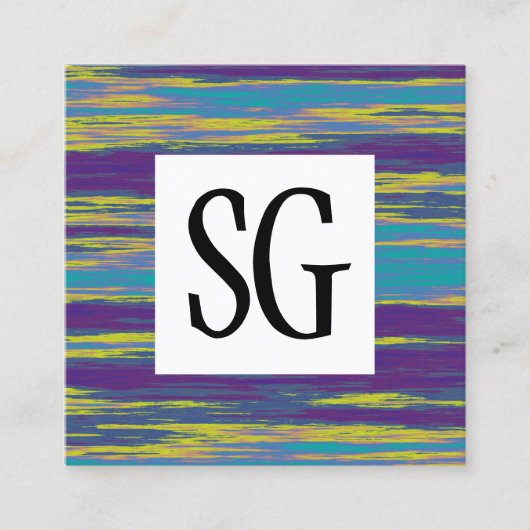 Vierkant paneel - Initialen - 100716(01) Vierkante Visitekaartje (Voorkant)