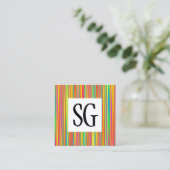 Vierkant paneel - Initialen -120716(010) Vierkante Visitekaartje (Staand voorkant)