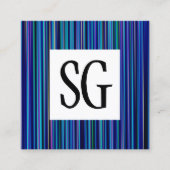 Vierkant paneel - Initialen -120716(012) Vierkante Visitekaartje (Voorkant)