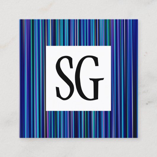 Vierkant paneel - Initialen -120716(012) Vierkante Visitekaartje (Voorkant)