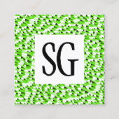 Vierkant paneel - Initialen -120716(07) Vierkante Visitekaartje (Voorkant)