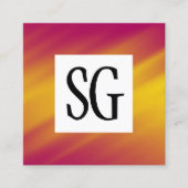 Vierkant paneel - Initialen - 161116(08) Vierkante Visitekaartje (Voorkant)