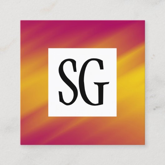 Vierkant paneel - Initialen - 161116(08) Vierkante Visitekaartje (Voorkant)