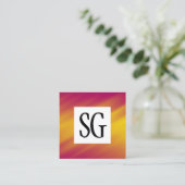 Vierkant paneel - Initialen - 161116(08) Vierkante Visitekaartje (Staand voorkant)