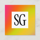 Vierkant paneel - Initialen - 171116(03) Vierkante Visitekaartje (Voorkant)