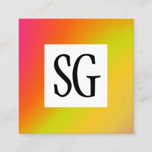 Vierkant paneel - Initialen - 171116(03) Vierkante Visitekaartje