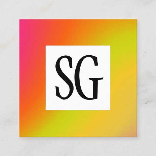 Vierkant paneel - Initialen - 171116(03) Vierkante Visitekaartje (Voorkant)