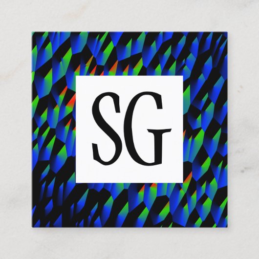 Vierkant paneel - Initialen - 190716(03) Vierkante Visitekaartje (Voorkant)