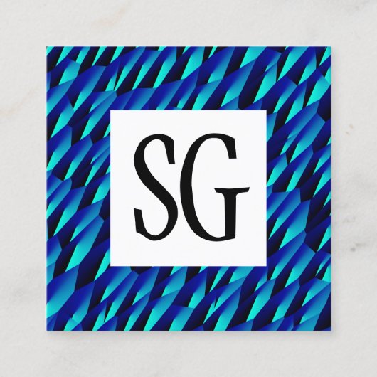 Vierkant paneel - Initialen - 190716(05) Vierkante Visitekaartje (Voorkant)