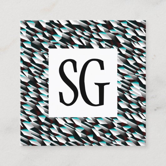 Vierkant paneel - Initialen - 190716(06) Vierkante Visitekaartje (Voorkant)