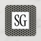 Vierkant paneel - Initialen - Honeycomb Warm Vierkante Visitekaartje (Voorkant)