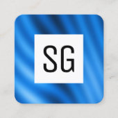 Vierkant paneel - Initialen - Indigoverloop Vierkante Visitekaartje (Voorkant)