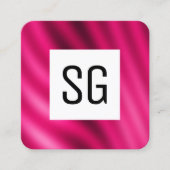 Vierkant paneel - Initialen - Krimgradiënt Vierkante Visitekaartje (Voorkant)