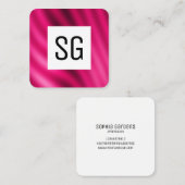 Vierkant paneel - Initialen - Krimgradiënt Vierkante Visitekaartje (Voorkant / Achterkant)