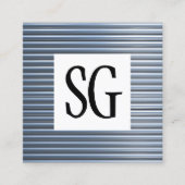 Vierkant paneel - Initialen - Metaalbuizen Vierkante Visitekaartje (Voorkant)