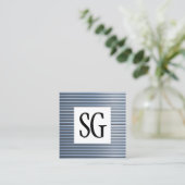 Vierkant paneel - Initialen - Metaalbuizen Vierkante Visitekaartje (Staand voorkant)