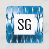 Vierkant paneel - Initialen - Overlappende Springs Vierkante Visitekaartje (Voorkant)