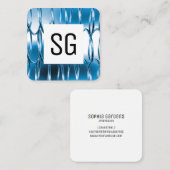 Vierkant paneel - Initialen - Overlappende Springs Vierkante Visitekaartje (Voorkant / Achterkant)