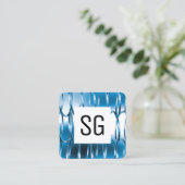 Vierkant paneel - Initialen - Overlappende Springs Vierkante Visitekaartje (Staand voorkant)