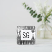 Vierkant paneel - Initialen - Overlappende Springs Vierkante Visitekaartje (Staand voorkant)