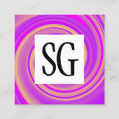 Vierkant paneel - Initialen - Vortex 01 Vierkante Visitekaartje (Voorkant)