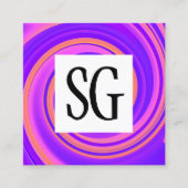 Vierkant paneel - Initialen - Vortex 02 Vierkante Visitekaartje (Voorkant)