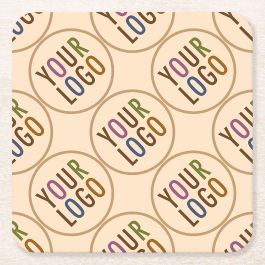 Vierkant papier Onderzetters aangepaste Logo promo (Voorkant)