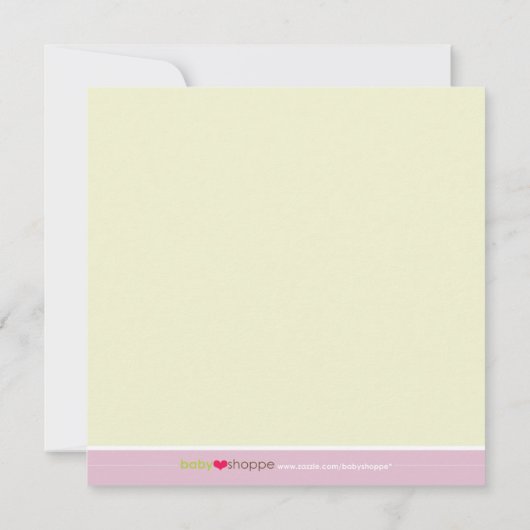 Vierkant patchwork limoen designer geboorteaankond aankondiging (Achterkant)