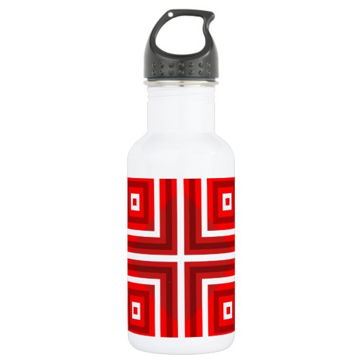 Vierkant Patroon 1 Waterfles (Voorkant)